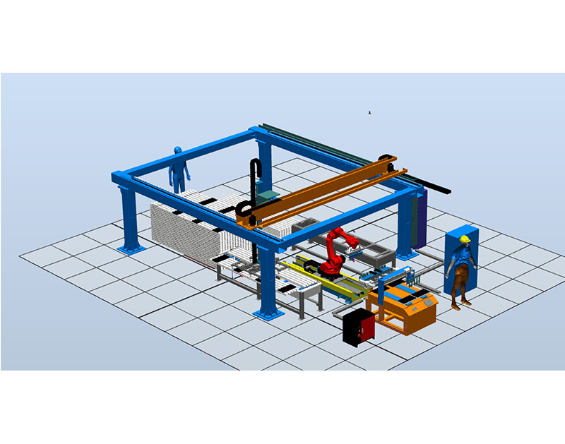 光伏鋁型材涂膠機(jī)器人生產(chǎn)線